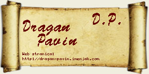 Dragan Pavin vizit kartica